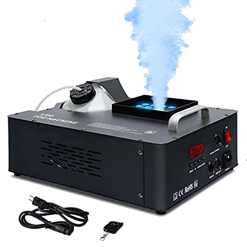 琛胜 Máquina De Humo De 1500 W/3000 W, Máquina De Niebla Vertical con 24 Luces Led De Colores, Efecto Y Control Remoto, para Halloween, Bodas, Discotecas, Fiestas De Navidad, Actuaciones De DJ,1500W