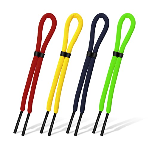 KINBOM 4 Piezas 66cm Cordones para Gafas, Ajustable Correa para Gafas de Sol Anti-Pérdida Correas para Gafas para Deportes Acuáticos Navegación Kayak Surf Hombres Mujeres