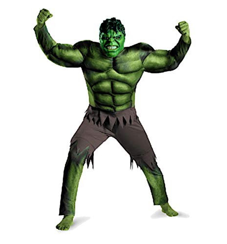 VersusModa Simile Hulk Hulk - Disfraz de carnaval para hombre y adulto Verde Talla única