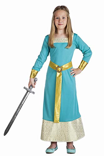 Disfraz de Princesa Medieval azul para niña