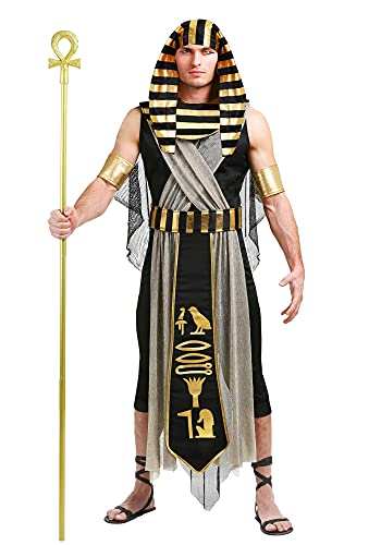 Feynman Disfraz de faraón egipcio Ramses para hombre, disfraz de faraón Egipto, disfraz antiguo para Halloween, carnaval, M