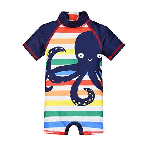 Bañador Niño UV Protection Una Pieza Bañador Bebe Anti UV Camiseta Bebes 1 a 6 Años