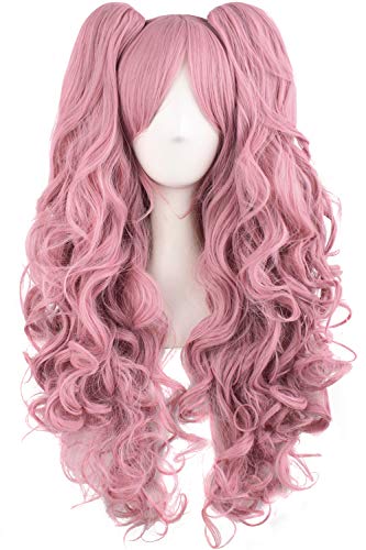 MapofBeauty 70cm/ 28 pulgada largo rizo seorita rizo Lolita Pelucas (polvo)