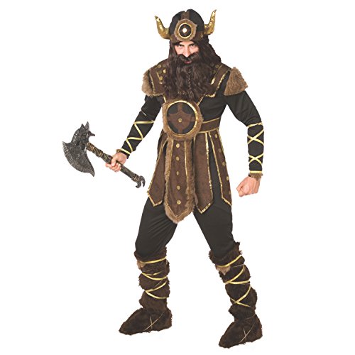 MORPH Costumes Disfraz de Vikingo Hombre Guerrrero, Disfraces Carnaval Hombre Disponible en Talla L