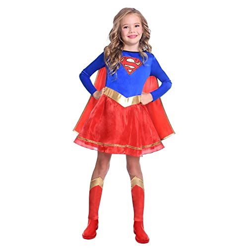amscan 9906198 - Disfraz clásico de Warner Bros DC Comics Supergirl de 3 a 4 años