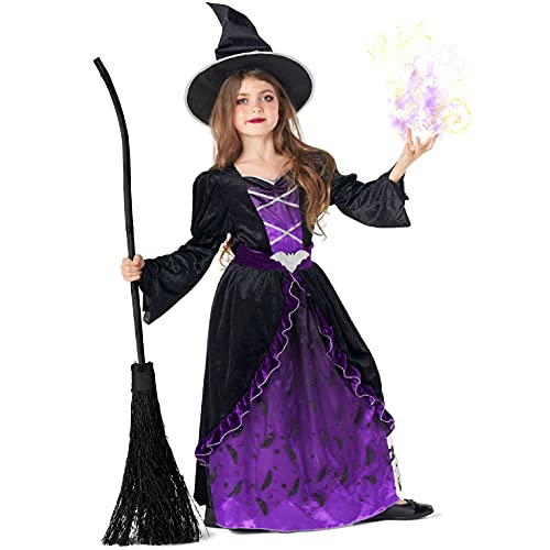 Morph Disfraz Bruja Niña Halloween, Disfraz Brujo Niña, Traje Bruja Niña, Disfraz Halloween Bruja, Disfraz Niña Bruja Halloween, Disfraces Bruja Niña, Disfraz Halloween Niña BrujaTalla M