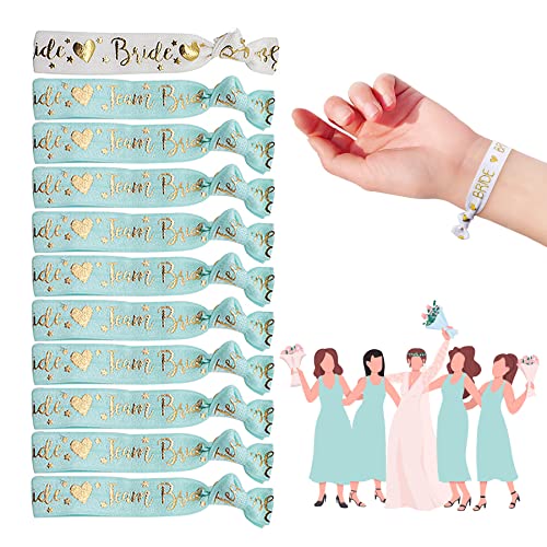 11pcs Pulseras de Despedida de Soltera,1 Novia y 10 Team Novia para Despedidas de Soltero Mujeres,Team Bride Disfraz Fiesta Accesorios,Soltera Boda Decoración,Despedida Disfraces Foto Prop