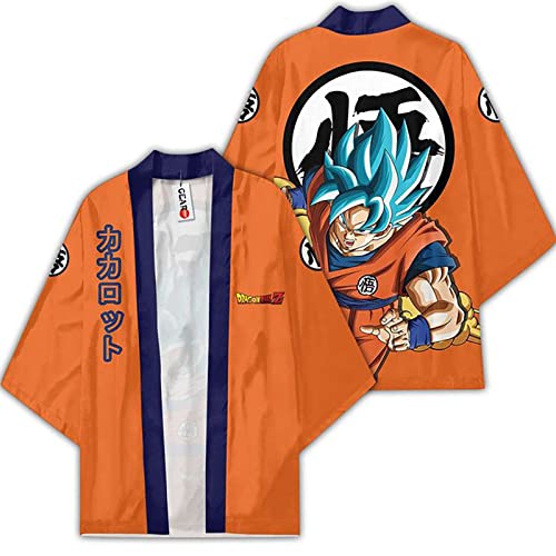 xhomeshop Unisex Dragon Ball Kimono Coat Cape Jacket, Halloween Carnival Cardigan Cloak, Anime Manga Cosplay Disfraz