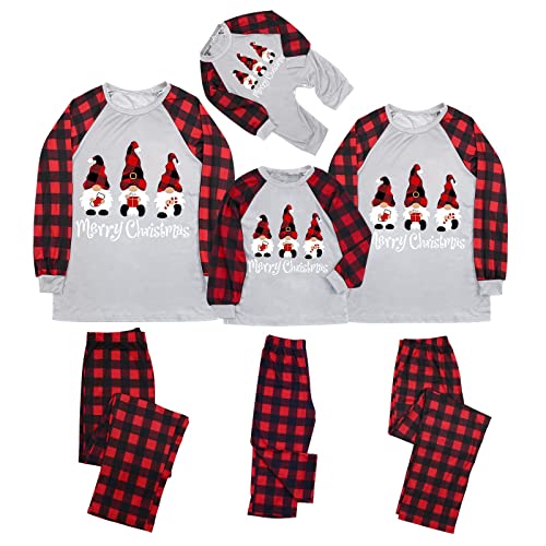 Fossen Pijamas de Navidad para la Familia,2 Piezas Pijama de Mujer en Tallas Grandes Ropa de Dormir Divertido Navidad Ropa de Dormir Casa Conjuntos Navideños