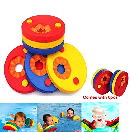 kaianda- Manguitos de natación para niños,6PCS Hechos de Espuma, Manguitos Bebe,Manguitos Dolphin，Bebe Piscina Discos Flotantes
