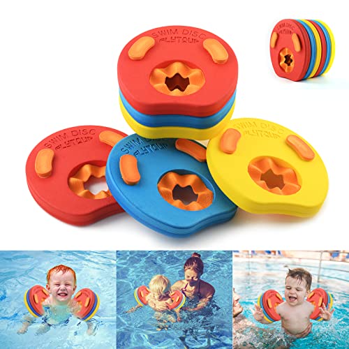 Manguitos de natación para niños, 6PCS Manguitos Bebe ，Manguitos Dolphin，Hechos de Espuma, Piscina Discos Flotantes
