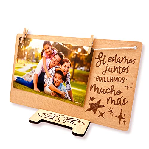 DIGIDU | Marcos de fotos, Portafotos, Regalos originales para madres, San Valentin regalos hombre mujer, regalos mama papa cumpleaños, tarjeta agradecimiento con frase wonderful