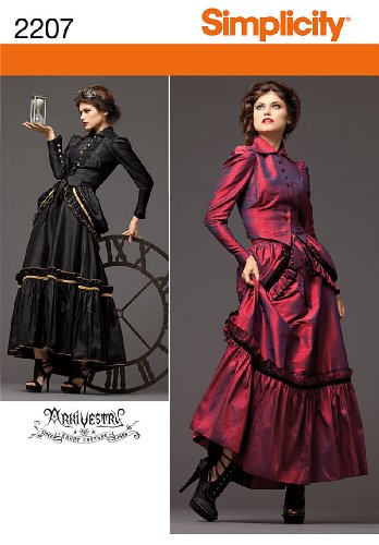 Simplicity 2207 RR - Patrones de Costura para Disfraces de época de Mujer (Tallas 42 a 48)