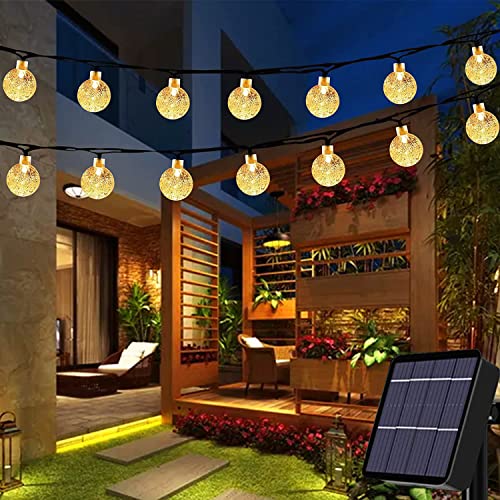 Useber Guirnaldas Luces Exterior Solar, 50LED 7M Luces Led Solares Exteriores Jardin,8 Modos & Impermeable Luces Navidad Exterior para Terraza, Fiestas, Bodas, Patio, Jardines,Interior
