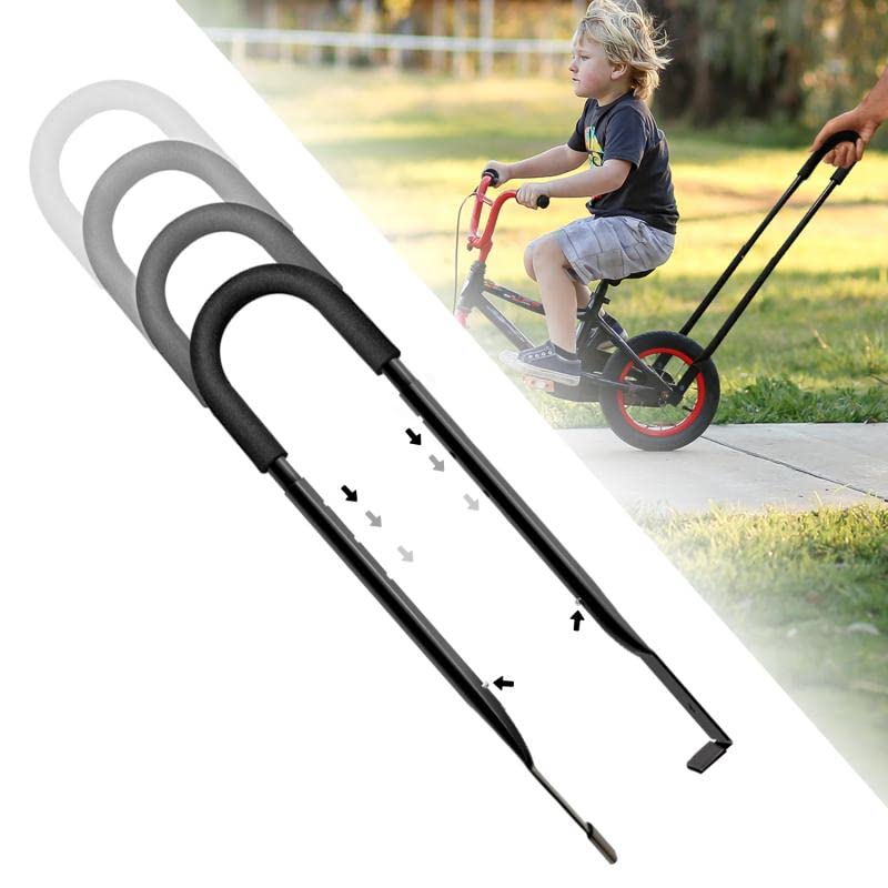 MOSHAY Barra de empuje de equilibrio para bicicleta para niños (negro)