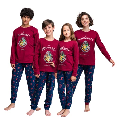HARRY POTTER Pijama Hombre, Pijama Hogwarts, Pijamas Hombre Conjunto Pijama Familiar a Juego, Regalo para Adultos y Adolescentes - Talla XL | Hombre