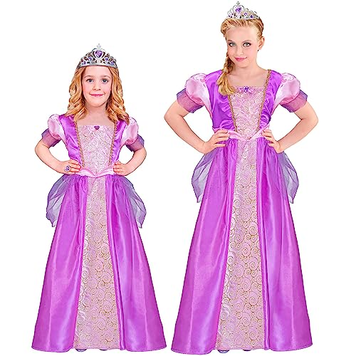 W WIDMANN - Disfraces de Niños de Princesa, violeta, vestido y tiara, reina, cuento, disfraces, carnaval
