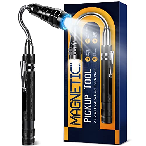 Regalos Originales Para Hombre Gadgets Tecnologicos, Electronica Regalos Hombre Papa Cumpleanos Regalo Día Del Padre Personalizados, Utiles Herramientas Taller Mecanico Iman Telescópico con LED