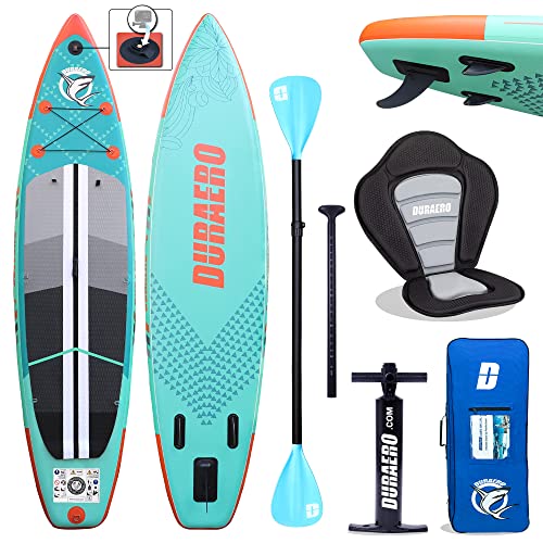 Tabla Paddle Surf Hinchable, Stand Up Paddle Board Tabla de Surf Premium con Asiento de Kayak, Remo Doble y Juego Completo de Accesorios, 330x76x15cm, hasta 150kg
