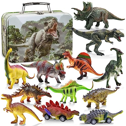GIUHAT Dinosaurios Juguetes 3-8 Años, Juguetes Niños 3 2 4 5 6 Años Regalos Cumpleaños Niños Colegio Juegos Infantiles Regalo Niño con Caja de Almacenamiento Juegos Niños Juegos Educativos Niños