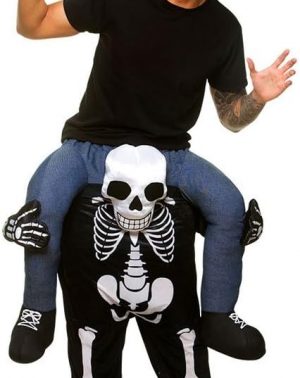Disfraz a hombros Esqueleto Adulto Carry Me® traje de fantasía adulto esqueleto One Size