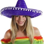 Sombrero de Mexicano CON PONPONS BLANCOS PARA ADULTOS