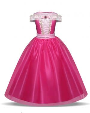 Disfraz de Princesa Aurora Vestido, Traje de Bella Durmiente para Niña