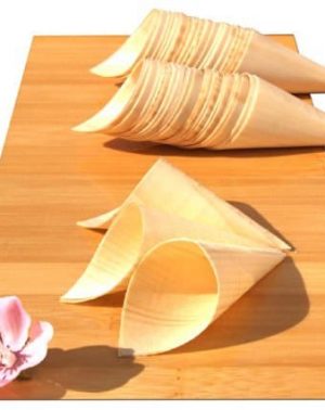 100 Conos de Madera Bambú para Aperitivos, Canapés, Snacks ComidaDecoración Eventos, Catering, AfterWork, Presentaciones, Fiestas100 conos para aperitivos, canapés, etc, de 180 x 75 mm.Bandeja no incluida.No son aptos para líquidos.
