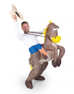 Disfraz de Cowboy con Caballo Hinchable