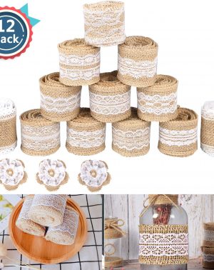 Rollo de cinta de encaje blanco 12 rollos bodas decoracion diy