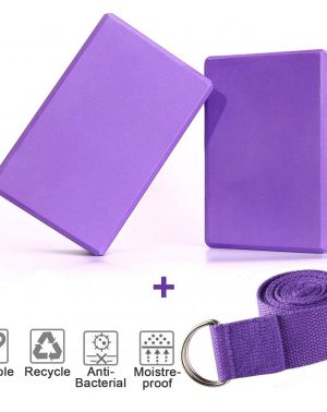 Set Yoga + Correa - Bloque de Espuma EVA- Yoga Pilates