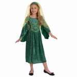 Disfraz De Princesa Medieval Para Niña Verde