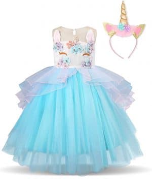 Disfraz Vestido Unicornio Princesa Cumpleaños Cosplay