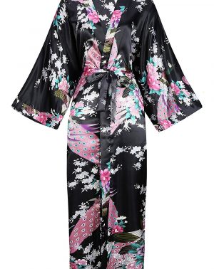 Kimono de Seda Vestido bata de Saten Kimono Novia Pijamas