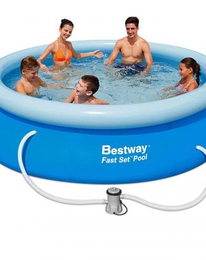 Bestway Piscina Fast Set Suelo, Blue
