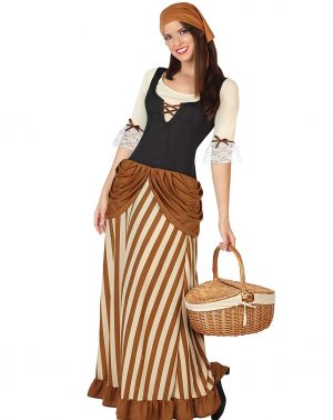 Disfraz Mesonera Medieval - Color marrón - Atosa-26189 medievales