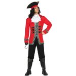 Disfraz Capitan Pirata Hombre- negro y rojo Atosa 18214