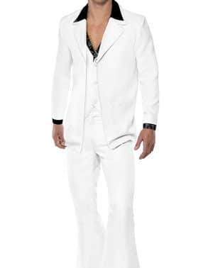 Disfraz de años 70s retro para hombre, color blanco, Smiffy's 39427