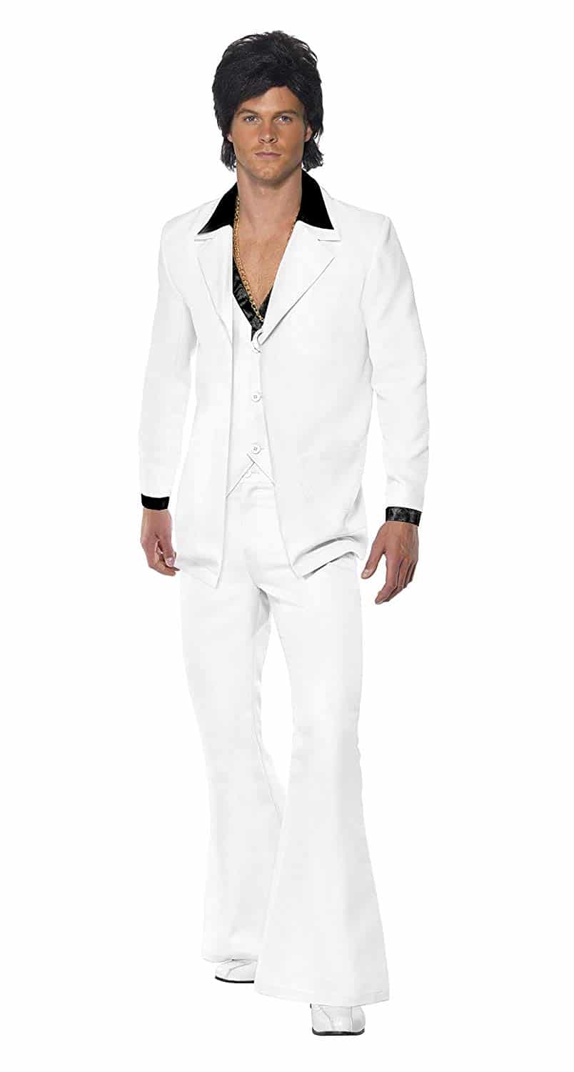 Disfraz de años 70s retro para hombre, color blanco, Smiffy's 39427