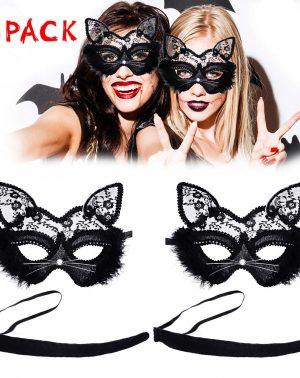 Máscara Veneciana y Cola de Gatita