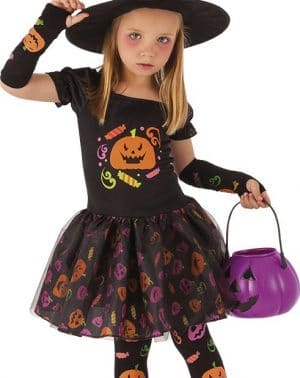 Disfraz infantil bruja Candy, Multicolor, Rubies S8349