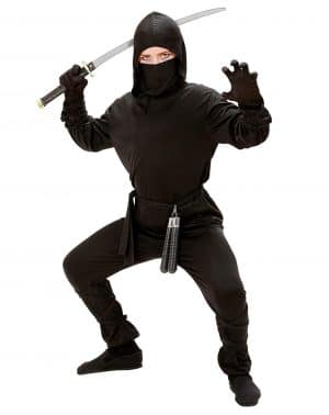 Disfraz Ninja para niños Negro Widmann 02647