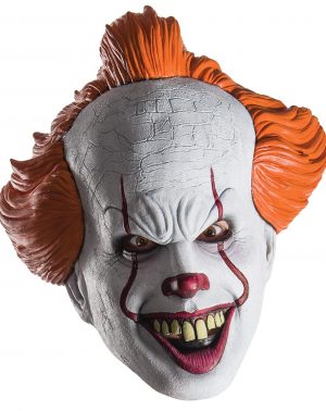 Máscara de Pennywise para adulto, Payasos Siniestros Accesorios Halloween Disfraz, vinilo - Talla única Rubies 34718