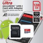 SanDisk Ultra - Tarjeta de memoria microSDXC de 128 GB con adaptador SD, velocidad de lectura hasta 100 MB/s, Clase 10 U1 y A1
