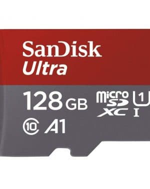 SanDisk Ultra - Tarjeta de memoria microSDXC de 128 GB con adaptador SD, velocidad de lectura hasta 100 MB/s, Clase 10 U1 y A1