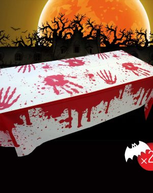 Mantel de halloween, Manteles de sangre de Halloween, Mantel sangriento espeluznante, Decoración de fiesta de Halloween Mantel sangriento