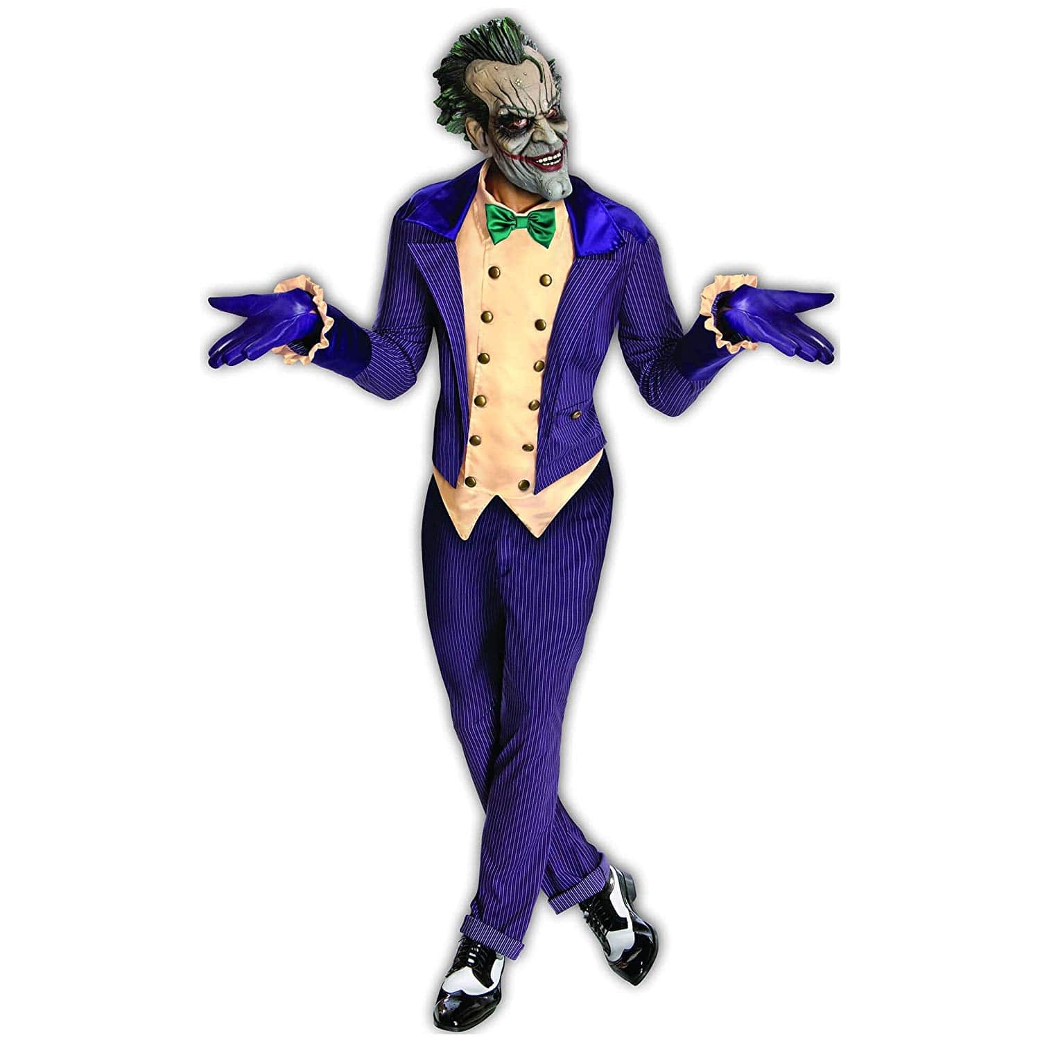 Disfraz de Joker de Batman Arkham City y máscara para adulto Rubies