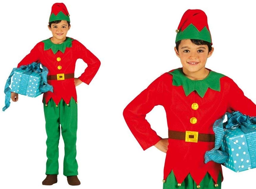 Drama Por interior Disfraz Elfo Duende Duendecillo Santa Claus Navidad - Disfraceslandia