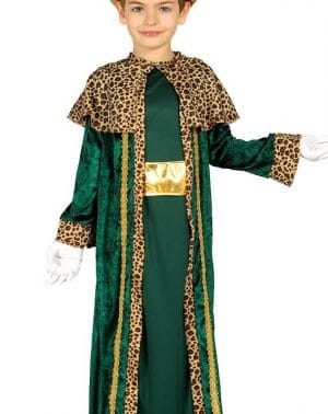 Disfraz infantil de Rey Mago Color verde Comprar disfraces online