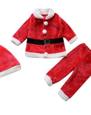 Disfraz Traje Papa Noel para Bebé -- Sombrero + Capa + pantalón